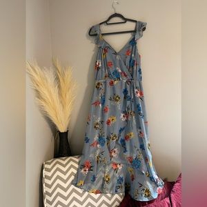 COPY - NWOT - XL Maurice’s High Low Dress - Blue Floral Dress - Summer Dress - …